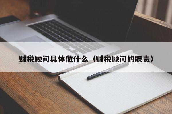 财税顾问具体做什么（财税顾问的职责）
